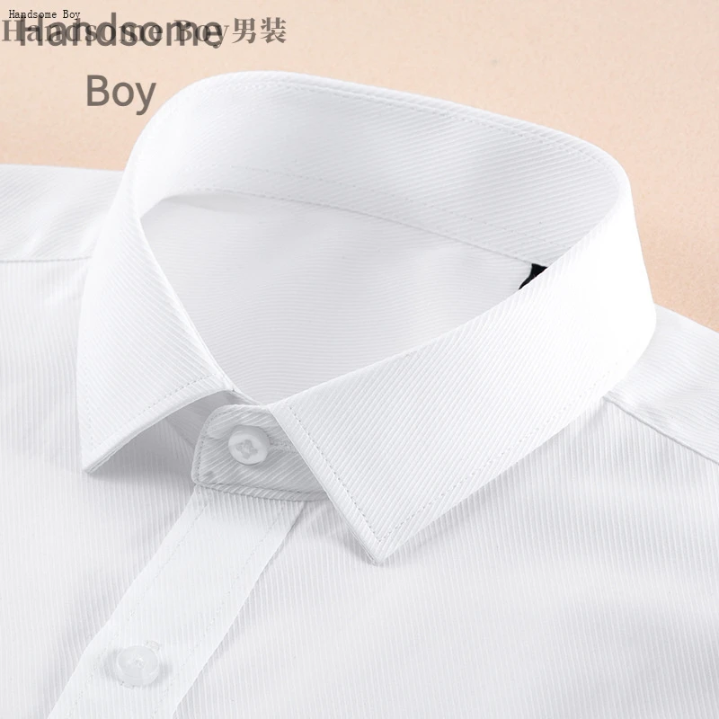 男款商务正装秋冬白衬衫工作服高档免烫修身短袖男士上长袖男衬衣
