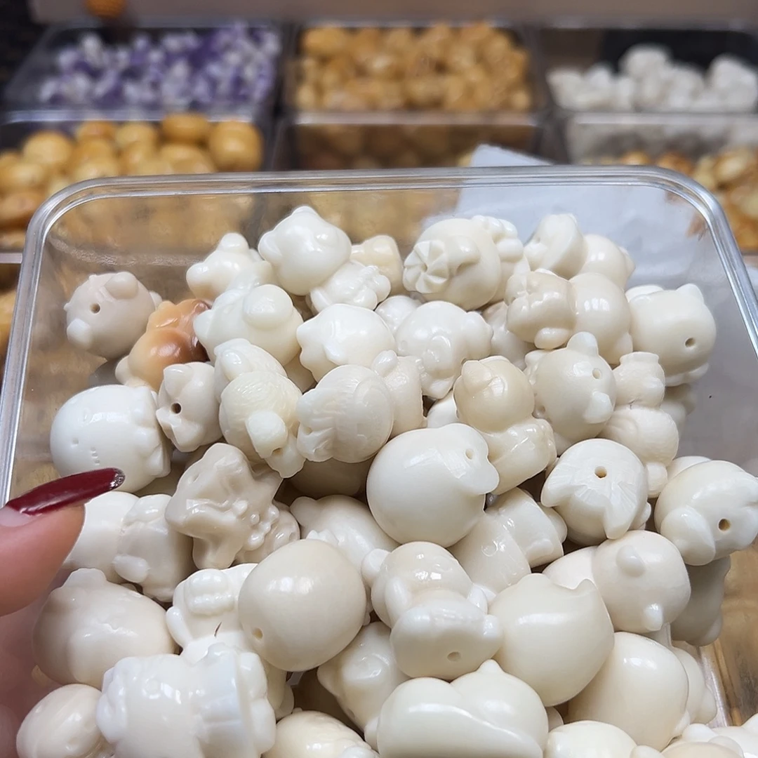 *****手串菩提根/象牙果瑕疵白混81颗有裂不售后