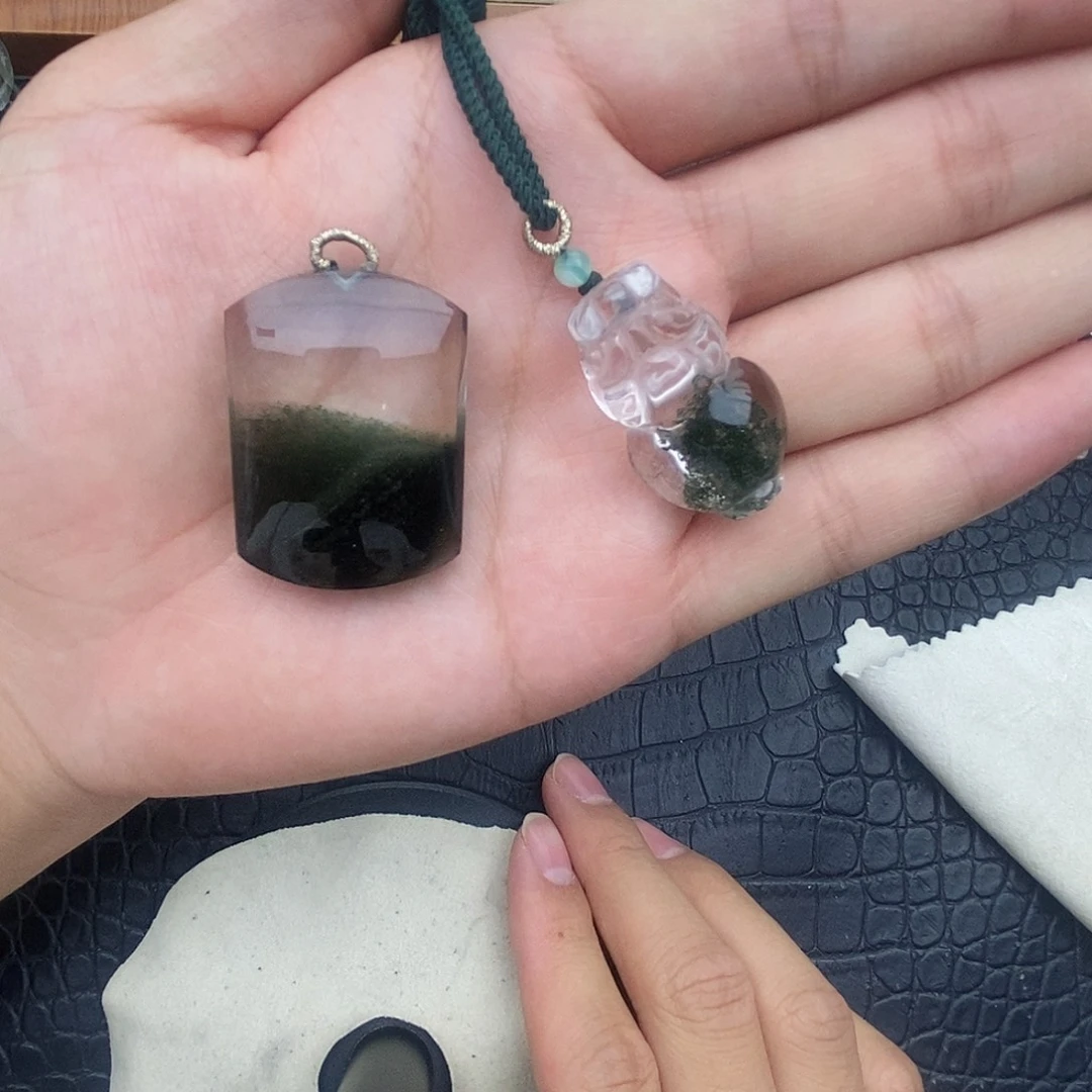 水晶珠宝半成品未镶嵌2****喽天然幽灵水晶Q