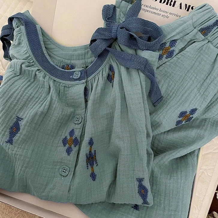 新中式印花软糯吊带短裤睡衣女夏季2025新款网红家居服套装可出门