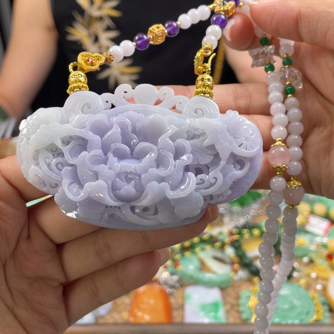 翡翠未镶嵌颈饰代编织