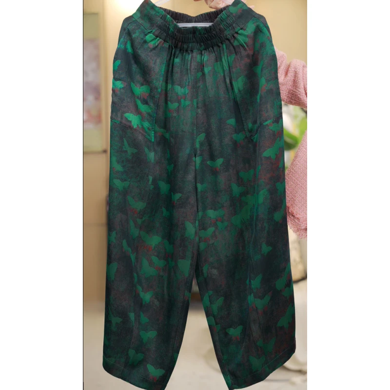 潘新中式提花宽松百搭 裤子 337924