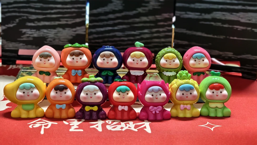 亮面实色水果崽崽diy摆件