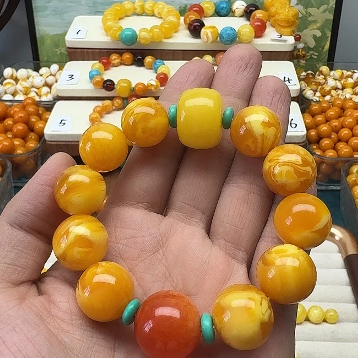 踏***浪非金属精品老蜡色素串搭配一条
