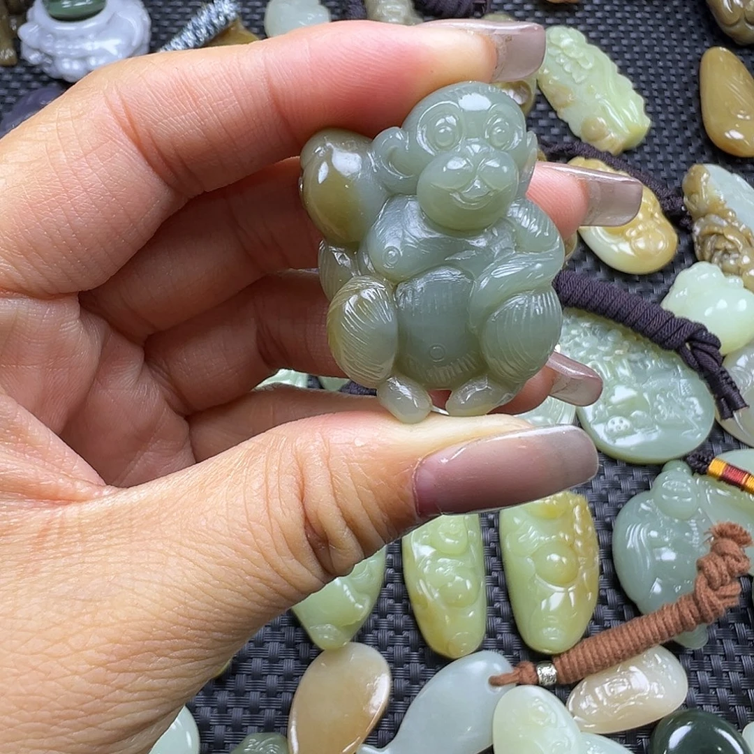 和田玉未镶嵌吊坠(不含链)卡39