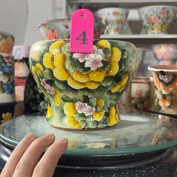 景德镇手绘花盆 满38包邮