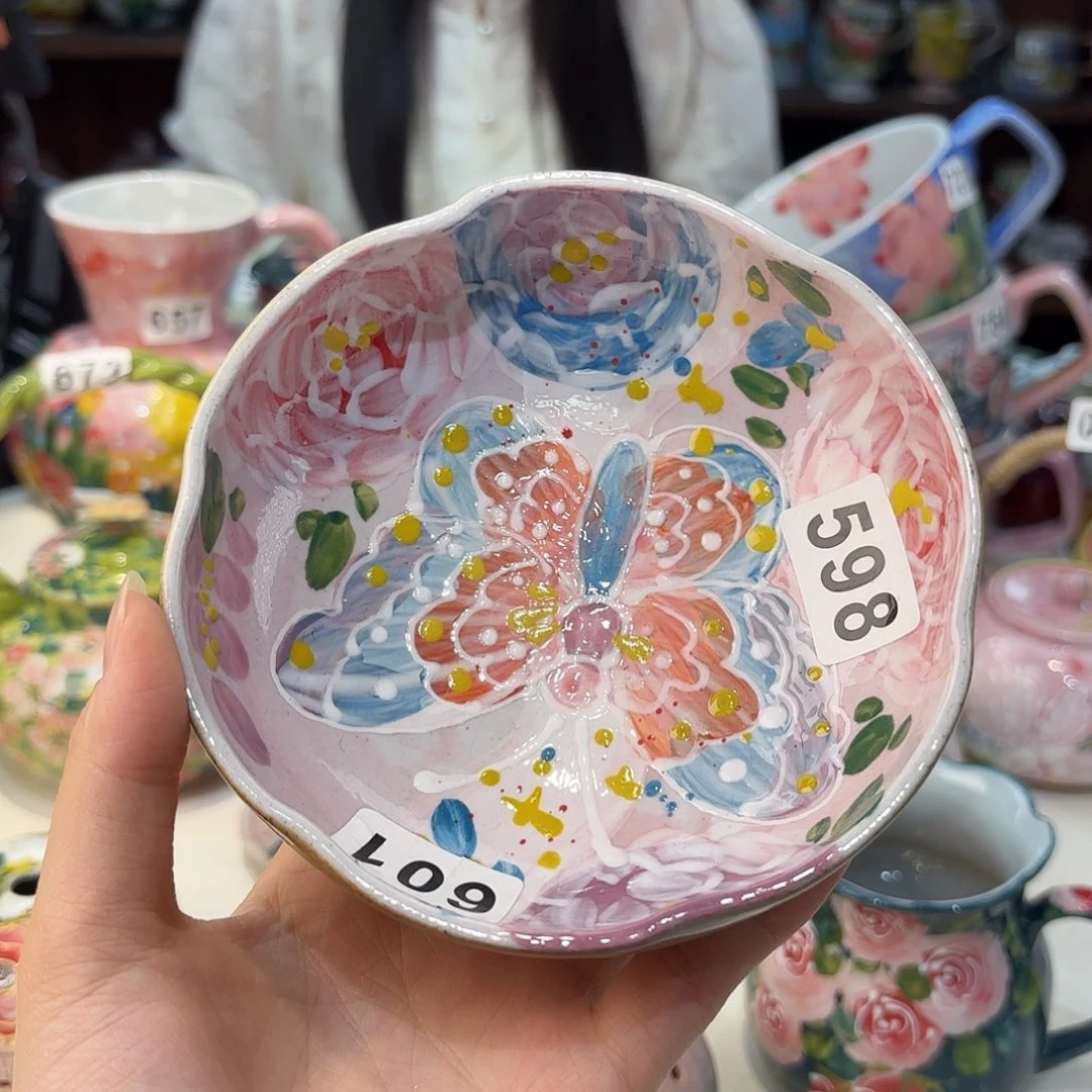 瓷片景德镇手绘高温釉下彩陶瓷茶具