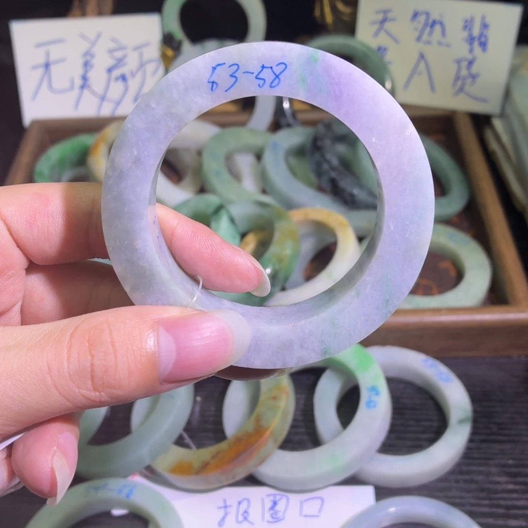 定制翡翠未镶嵌翡翠A货手镯毛胚定制