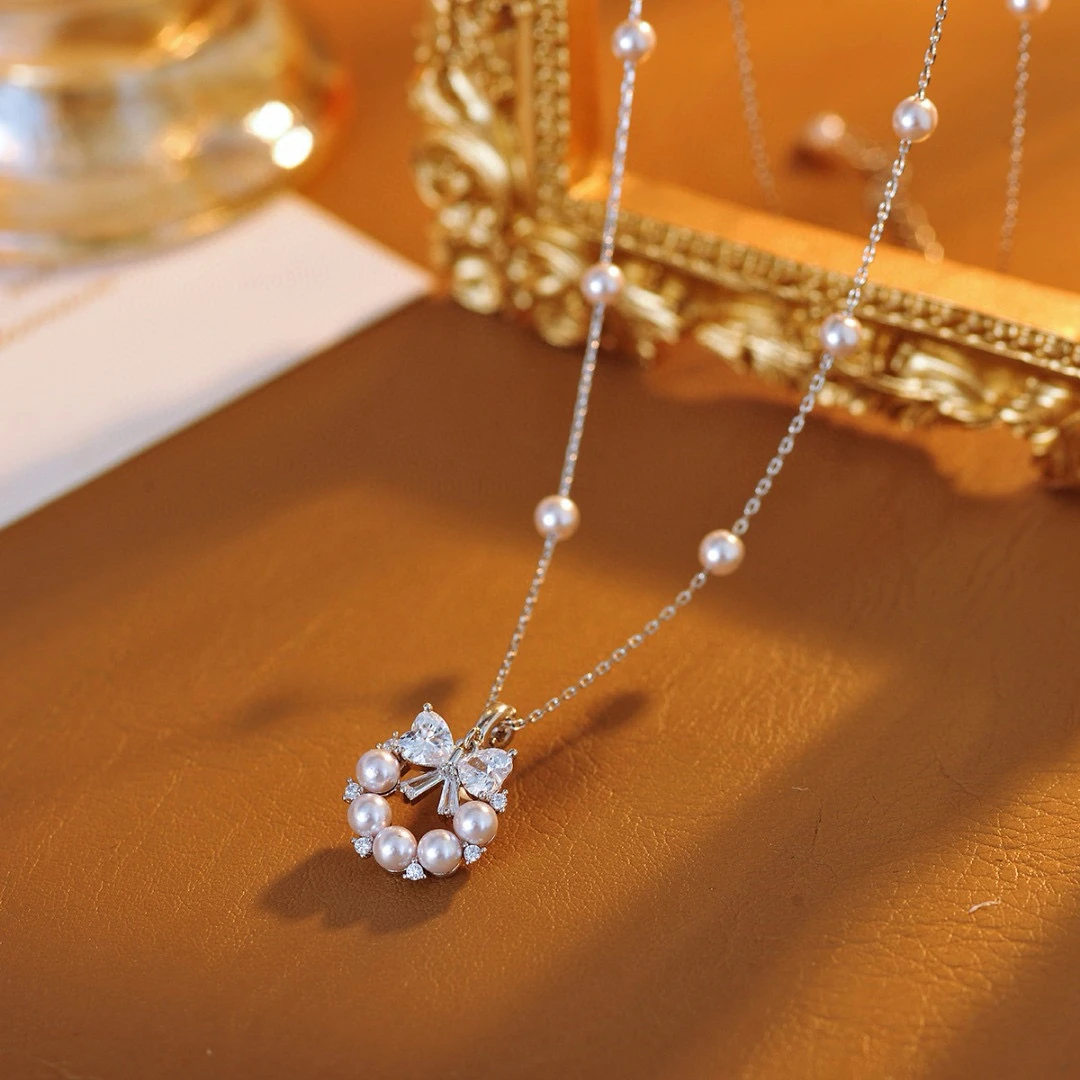 铜合金项链 l144---法☆【灵韵花环】春K爱洛妮 简单项链