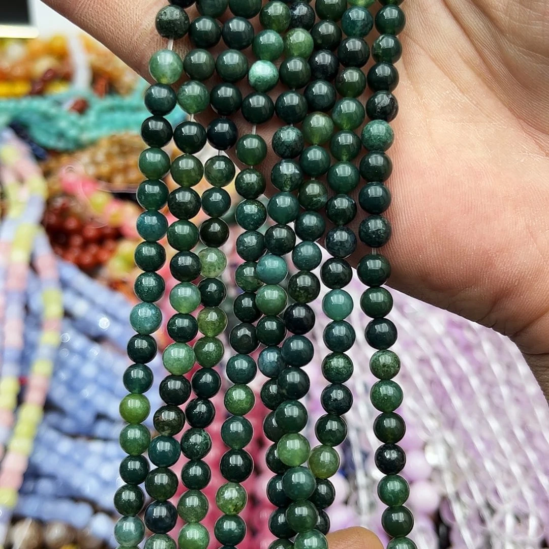 玛瑙/玉髓未镶嵌珠宝半成品k6天然水草玛瑙