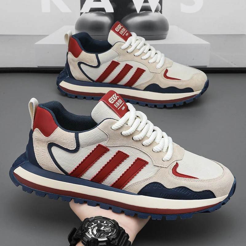 春季新款潮流男鞋休闲百搭阿甘鞋防滑软底跑步鞋时尚运动男鞋