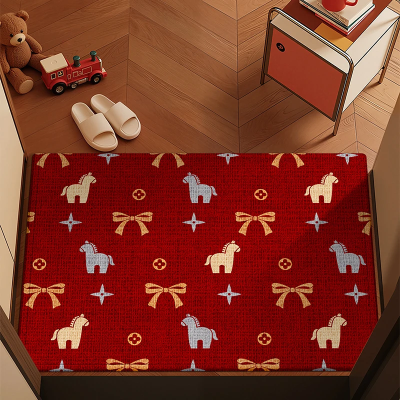 马年卡通入户门地垫家用进门口防滑吸水垫脚垫玄关门厅地毯可裁剪