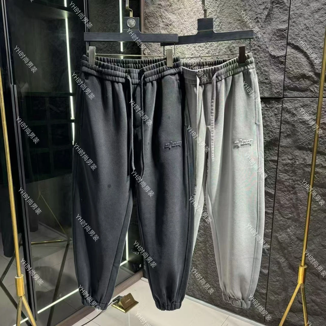 2025早春新款高智淡人时尚简约字母休闲卫裤潮流百搭加厚束脚长裤