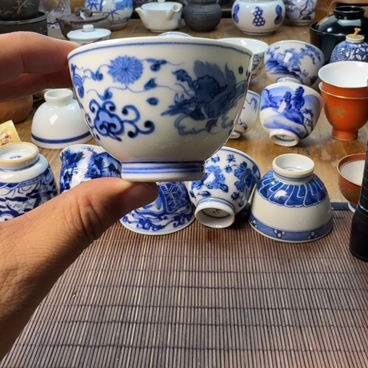 青花瓷器杯子茶具