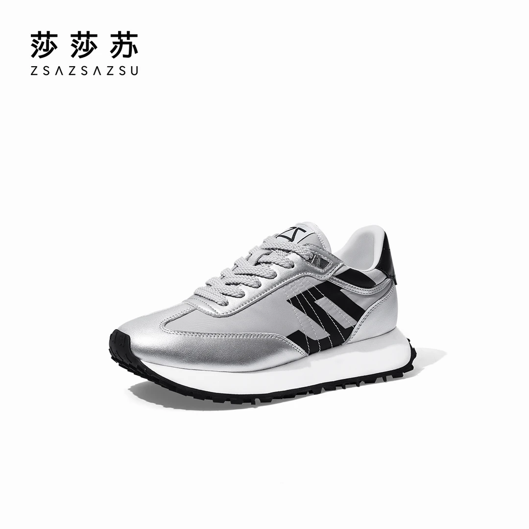 [银子多多]莎莎苏春时尚厚底经典百搭运动休闲阿甘鞋女ZA54190-30