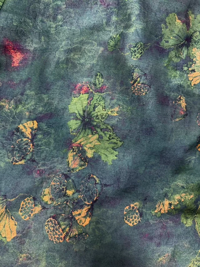 【步步生莲】新款染底棉贡缎