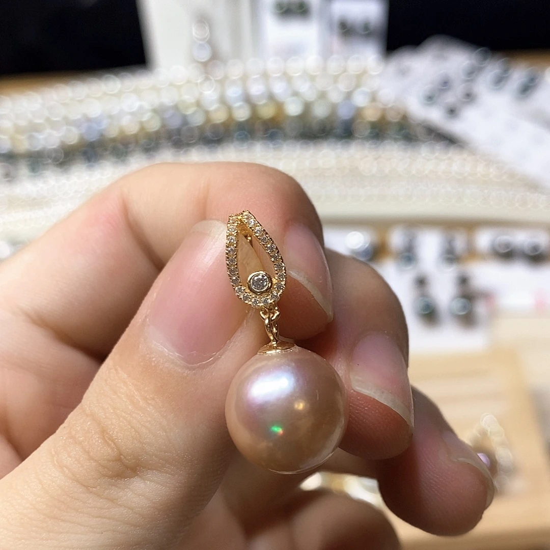 淡水珍珠颈饰银S925镶嵌12-13