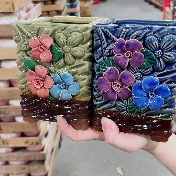 有孔.凑单10元陶瓷花盆发货！