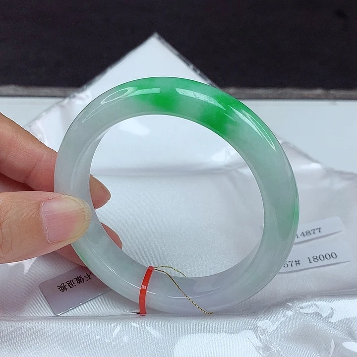 翡翠未镶嵌手镯57圈4877