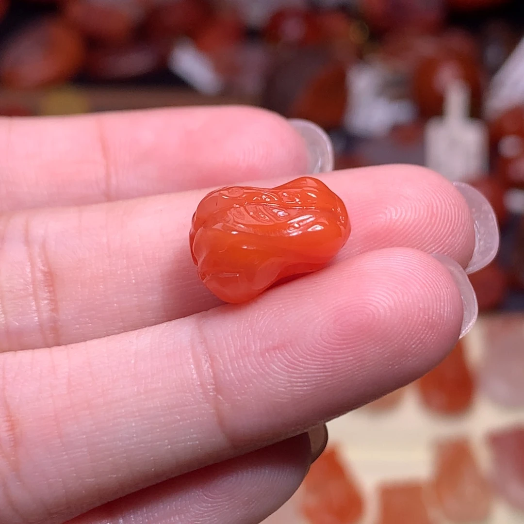 南红玛瑙未镶嵌珠宝半成品白菜3