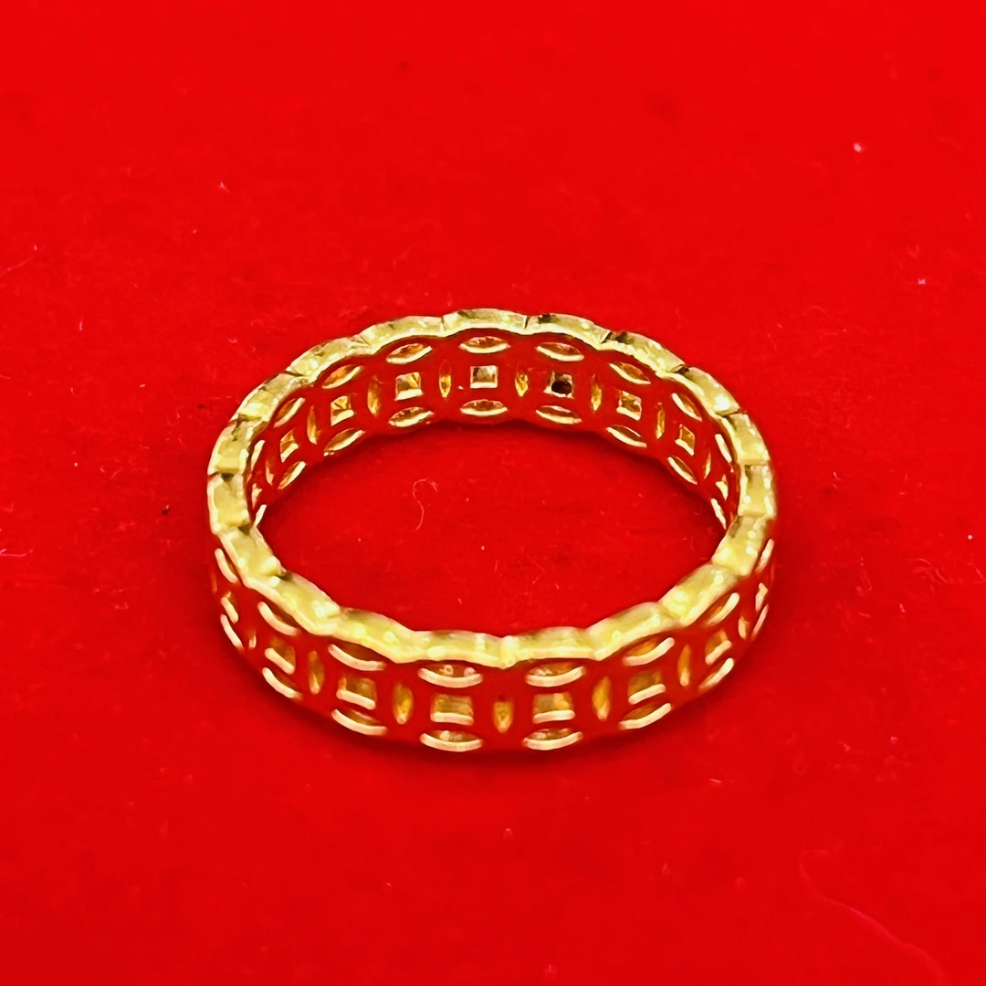 【思思专享】足金999饰品 钱多多戒指 0.98 15圈口 gp