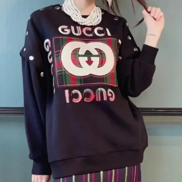 99新 GUCCI/古驰 脱卸袖套头卫衣/L码/Xspk168