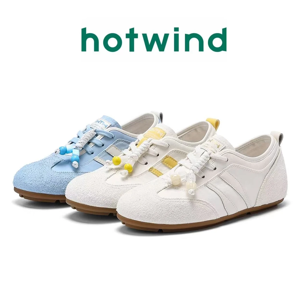Hotwind/热风夏季新款拼色德训鞋软底百搭时尚女鞋