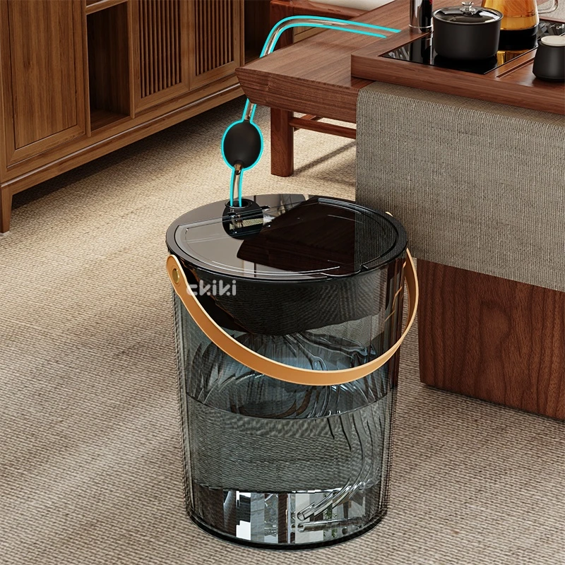 茶水桶茶台专用轻奢高端废水桶茶叶排水桶干湿分离茶渣垃圾废水桶