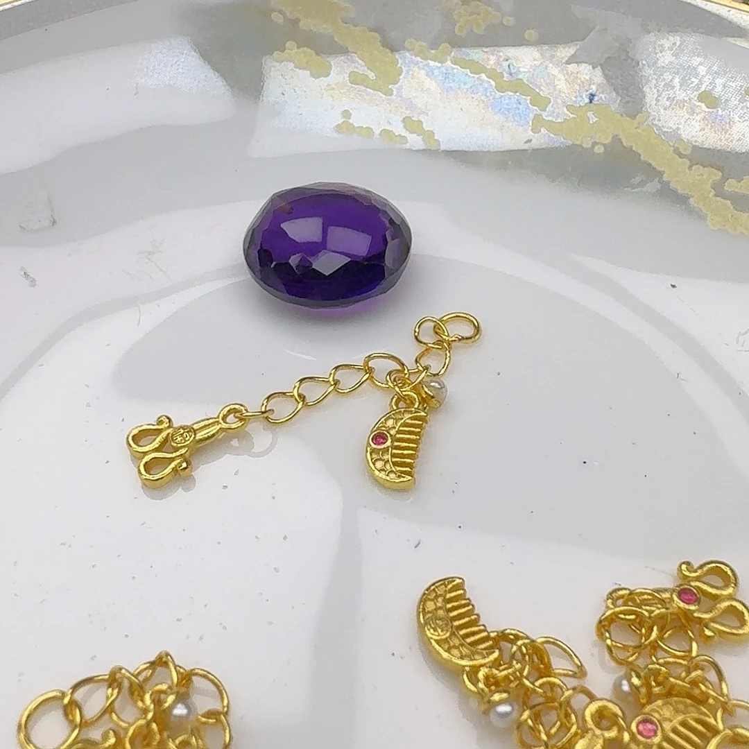 紫晶颈饰银S925镶嵌紫水晶925镶嵌184