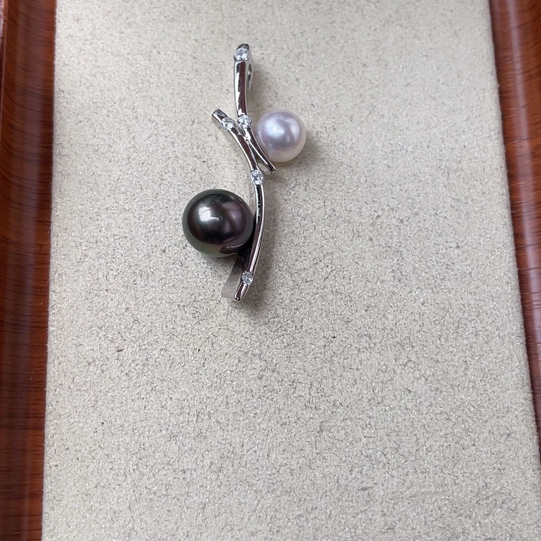 海水珍珠吊坠(不含链)银S925镶嵌