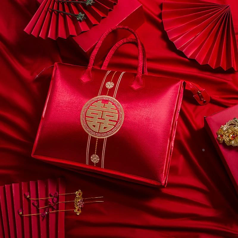 结婚四件套包装袋冬夏凉被袋套件收纳红色牛津宿舍床上专用收纳箱