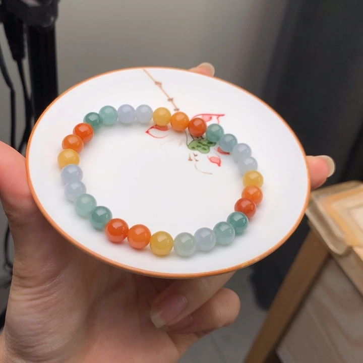 *****翡翠未镶嵌手链翡翠y1038 卡7
