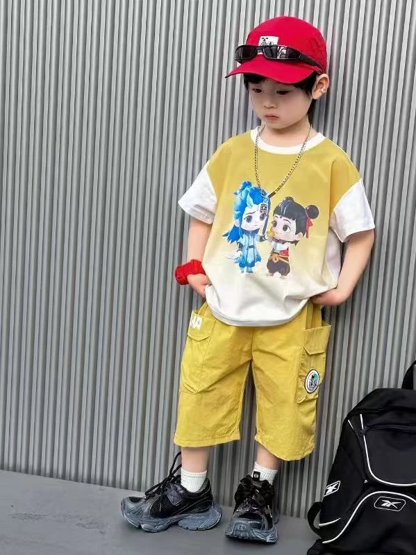 01080夏款男童休闲套装