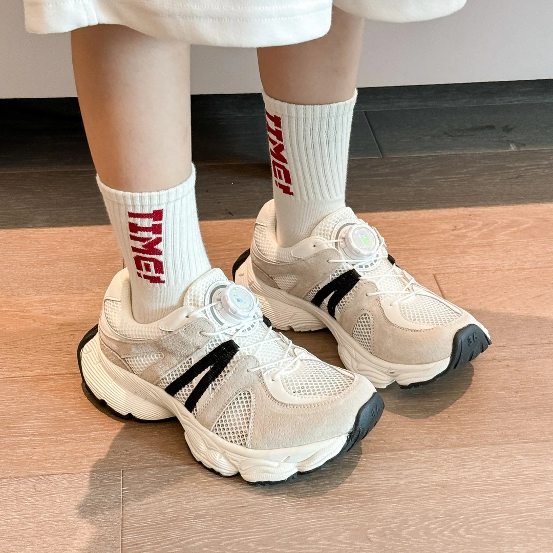 X883男童运动鞋2025夏季新款儿童网面透气老爹鞋中大童软底跑步鞋