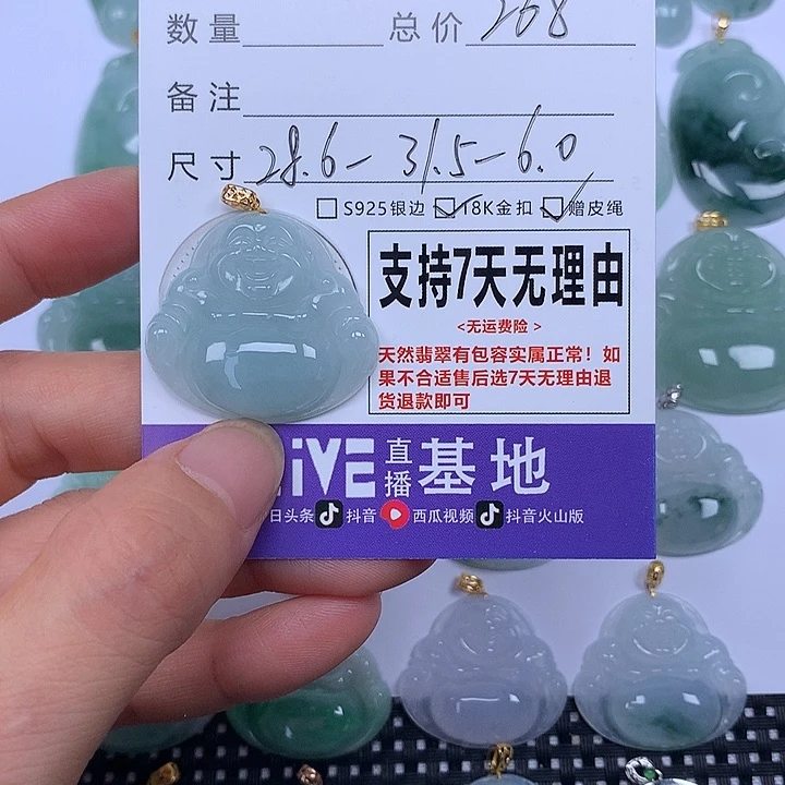 翡翠未镶嵌颈饰天然