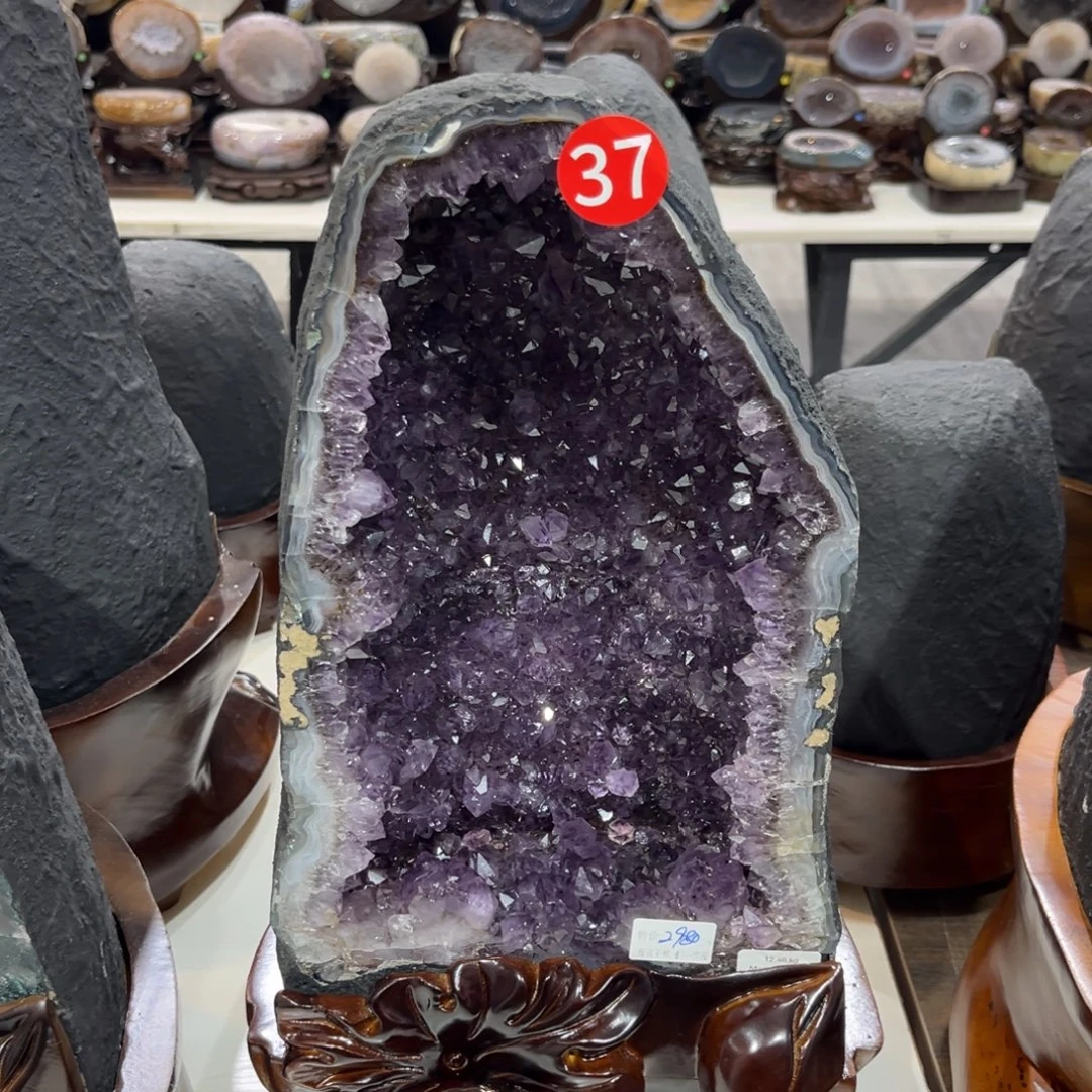 摆件未镶嵌紫晶紫晶洞