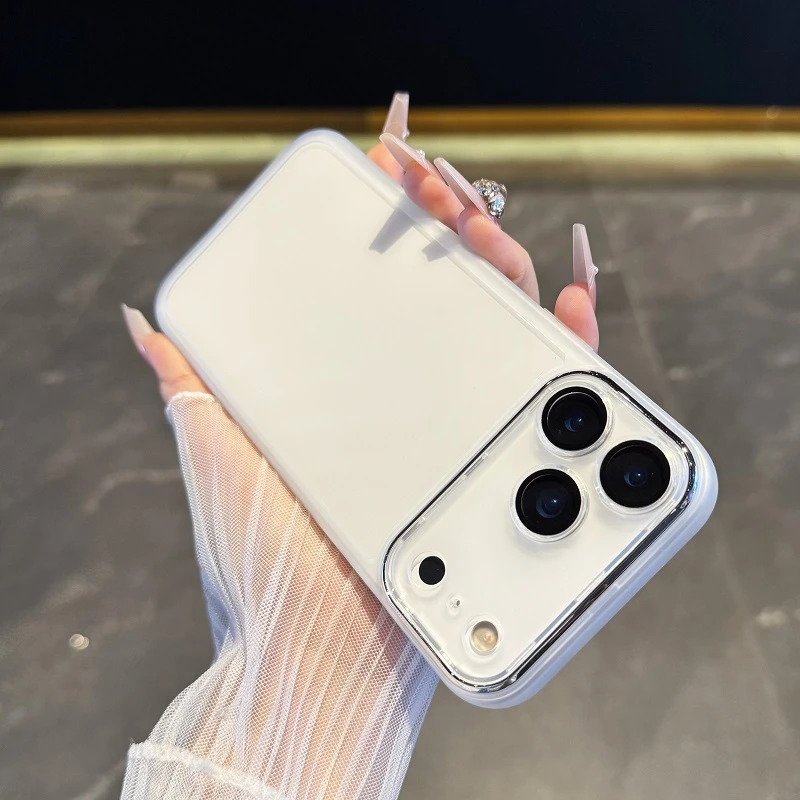 自带镜头膜适用苹果17promax手机壳iphone16pro新款高级感苹果15