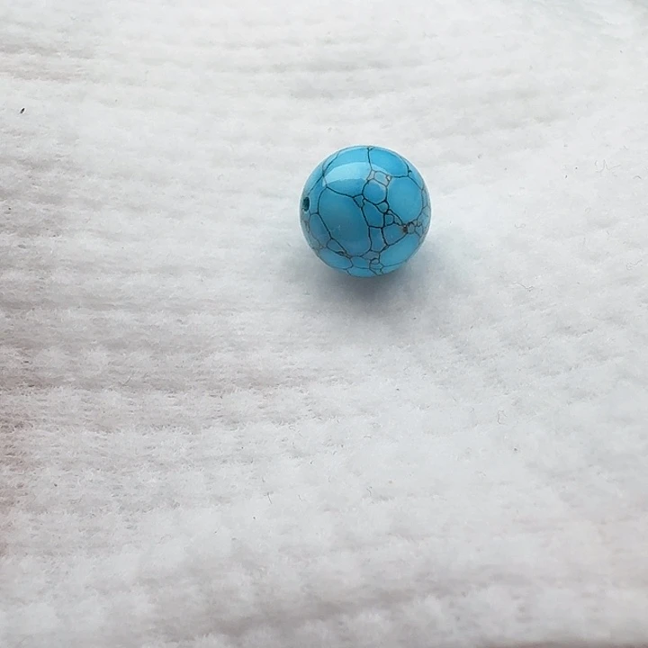 尺寸：14➕蓝网花纹圆珠 单珠一颗