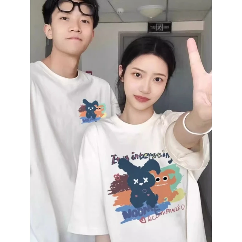 特别的disoo情侣夏季潮牌短袖2025新款高级感小众创意设计短袖t恤