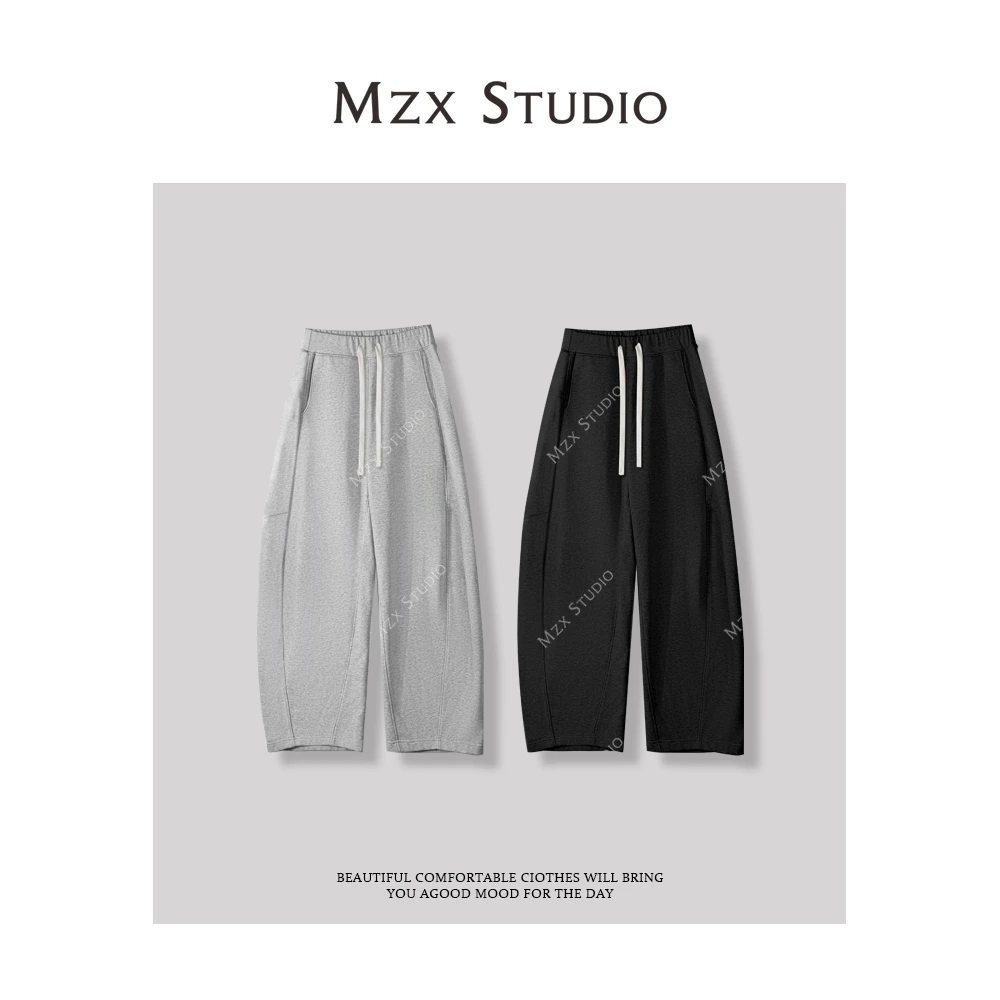 MZX 春季抽绳宽松垂感弯刀裤KZ6919-X