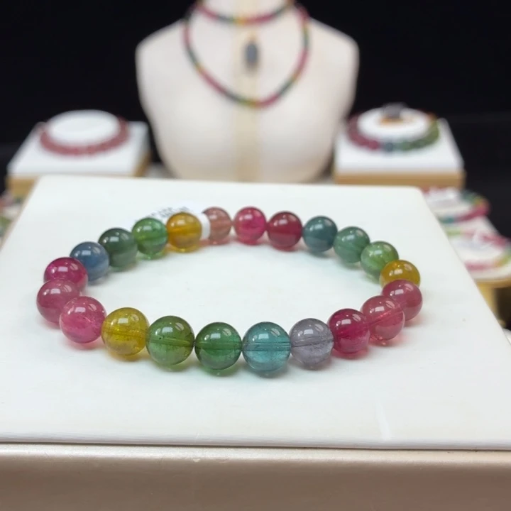 碧玺手链未镶嵌8.8mm±