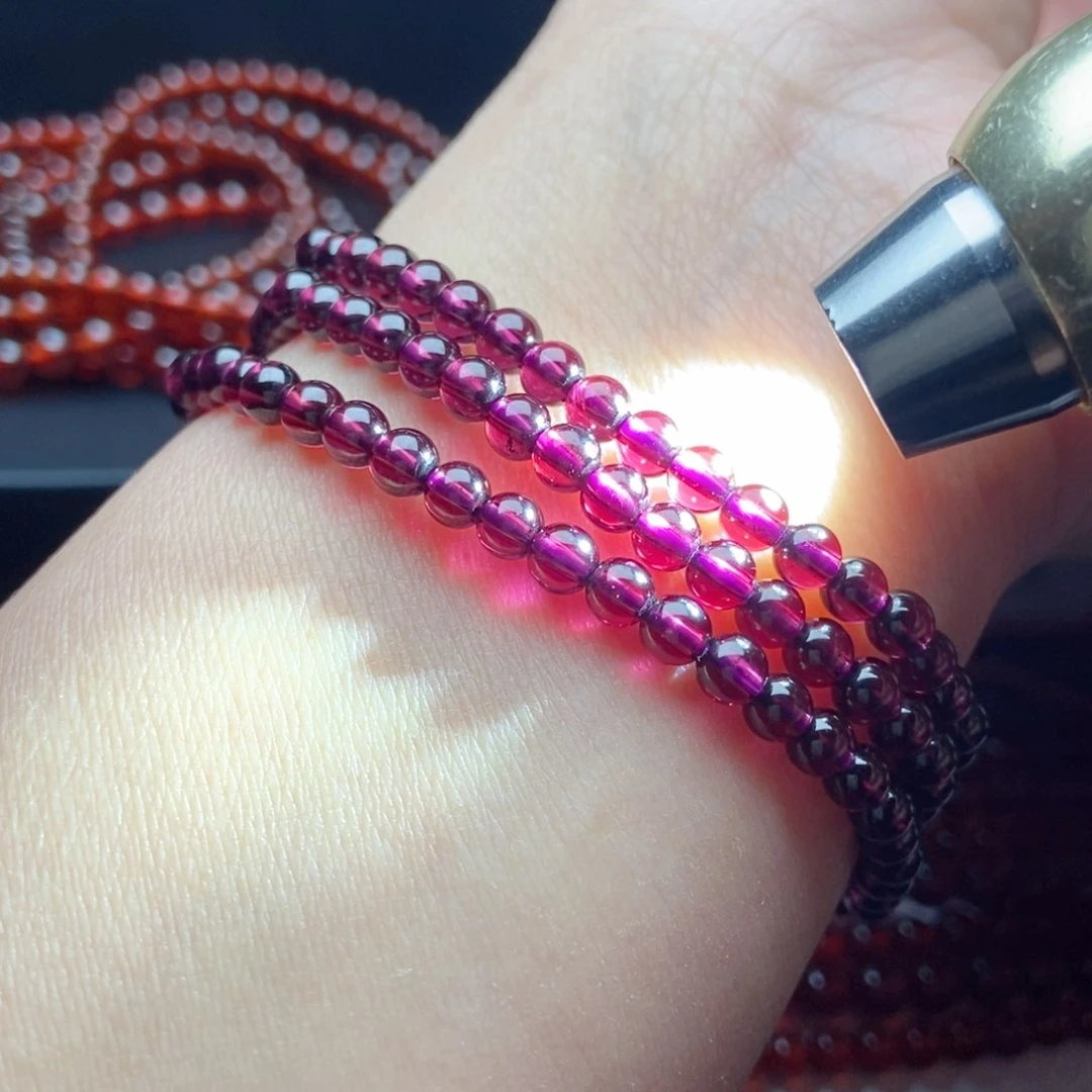 未镶嵌手链石榴石4.3紫牙乌