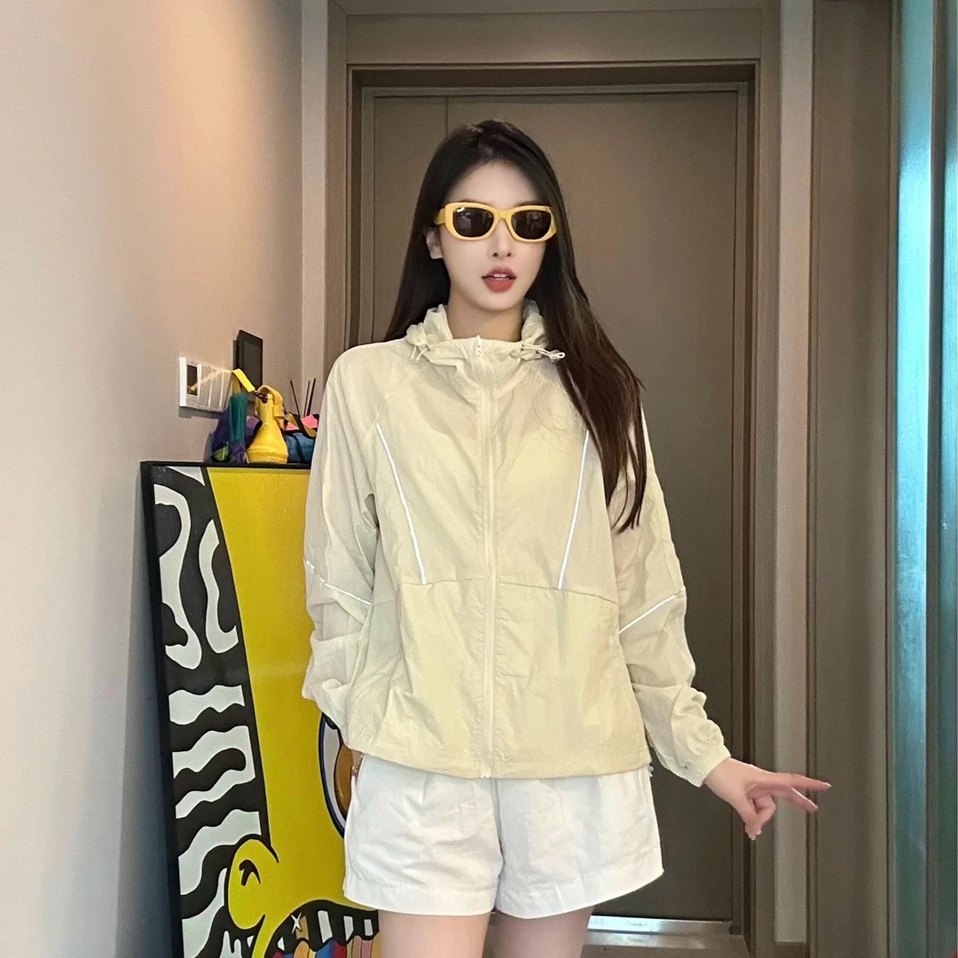 UPF50+原纱连帽防晒衣轻量凉感登山徒步宽松透气外套机能风