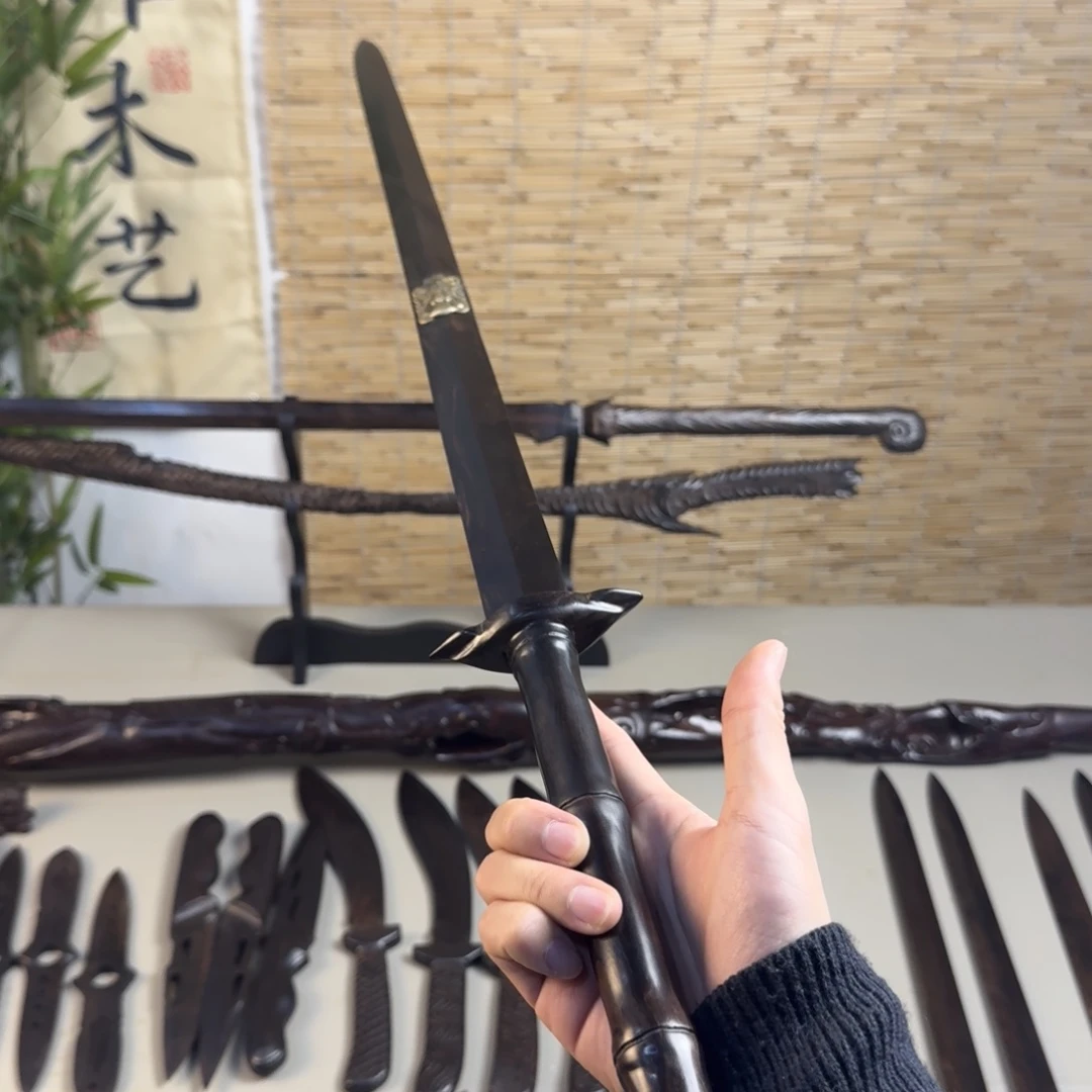 香榧木竹柄剑包铜
