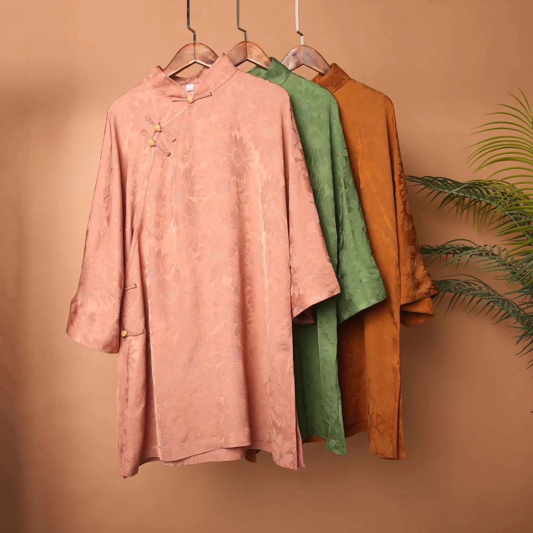 24208素女馆新款重工新中太太服上衣