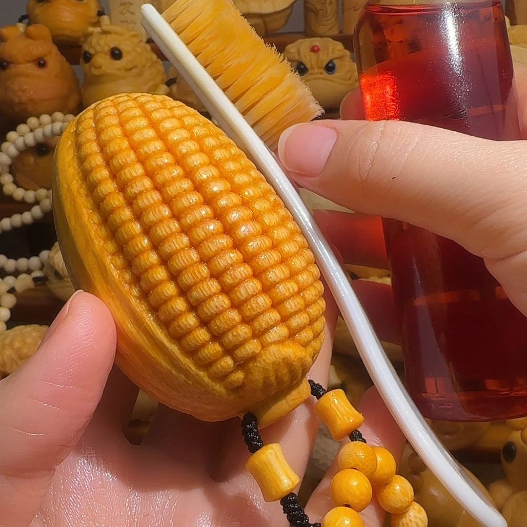 薄***e竹大玉米带配饰，油，刷子