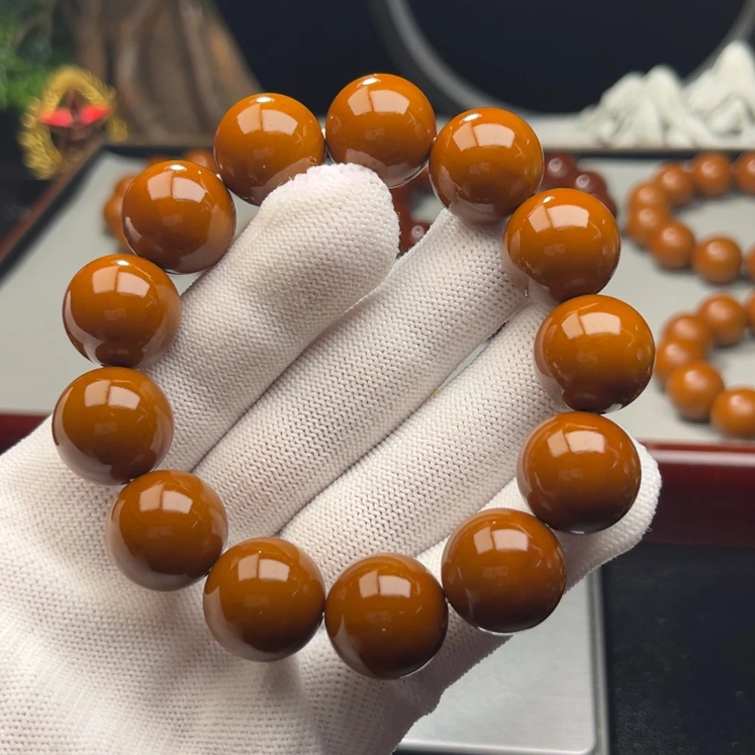 橄榄核手串狼*1.75+精品树王铁核 小孔