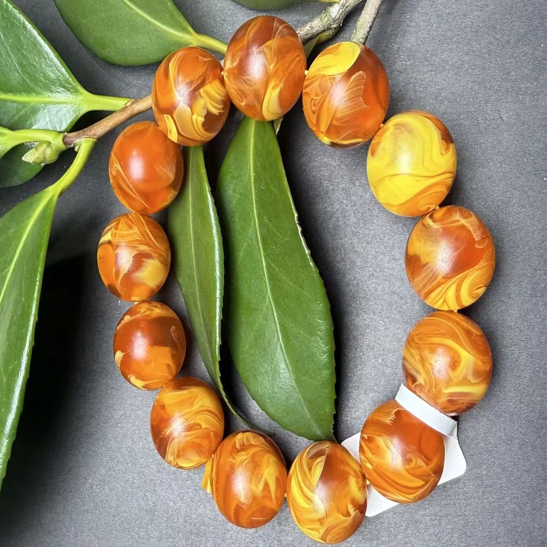 【 器物多宝】文玩---lxx黄色圆珠手串