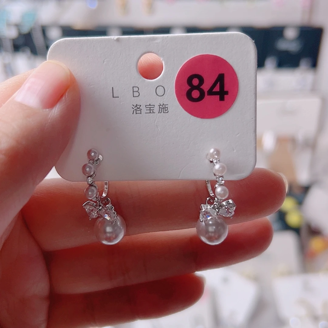 锆石纯铜合金耳环