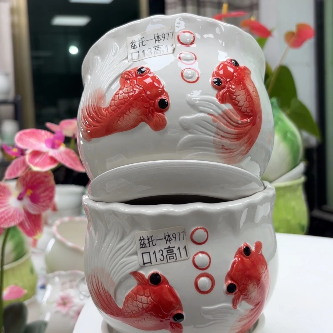 @夏西陶瓷花盆@@5977